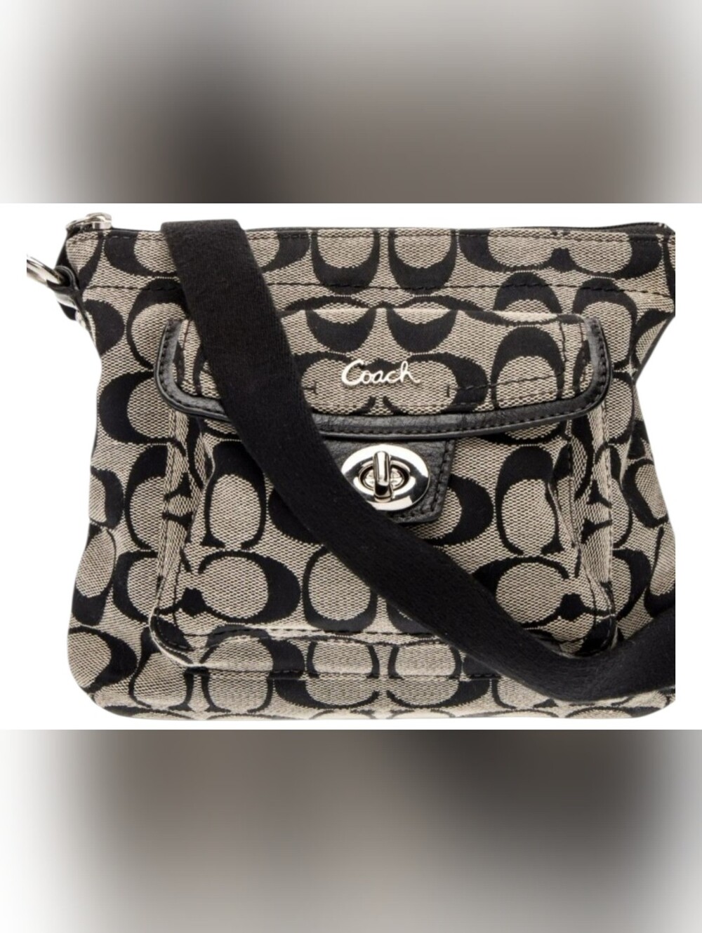 Coach Penelope Signature Canvas Cossbody Bag EUC No Callouts